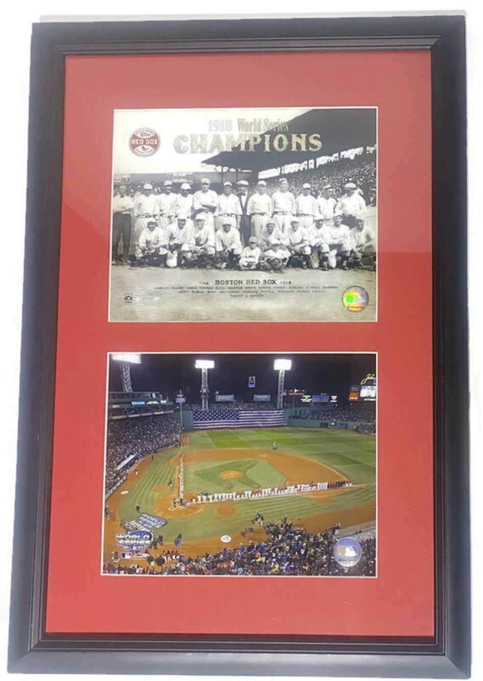 Boston Red Sox 1918 & 2004 World Series Champions Team Photos Framed Matted